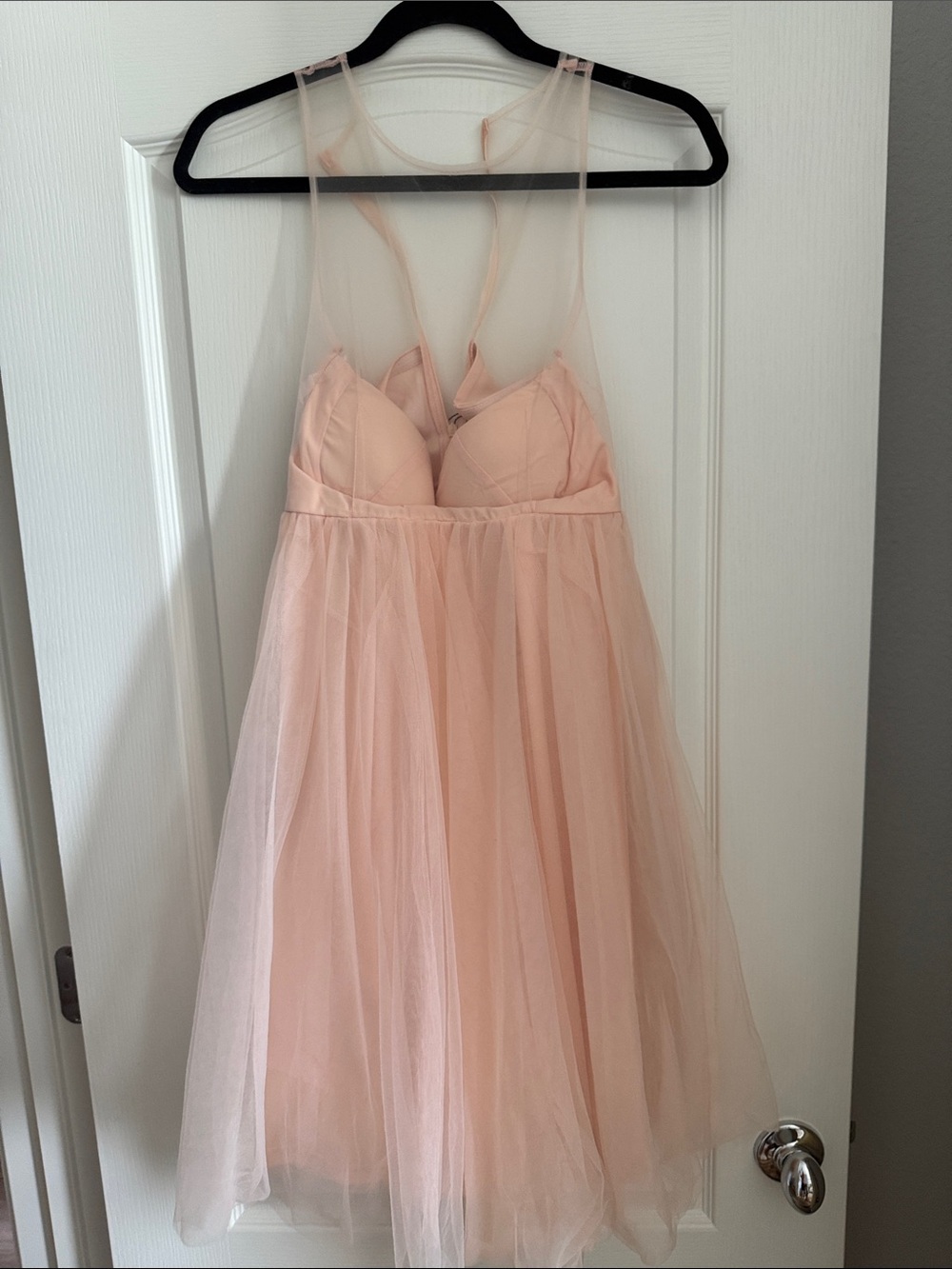 Boohoo Blush Pink Tulle Sweetheart Party Dress